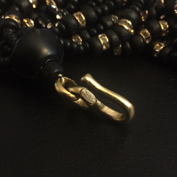 Chanel multi strand black & gold Camellia necklace - Picture 7 of 7